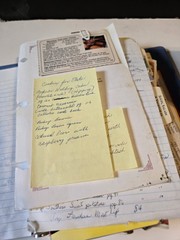 Vintage Recipe Estate Collection Wood RECIPE BOX & Methodist Binder Handwritten