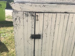 Antique Handmade Wood Primitive Cabinet Original Hardware 32-1/2 X33 X 21-1/2