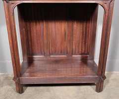 Antique French Gothic Revival Cabinet Highly Carved in Oak Wood w/Figures