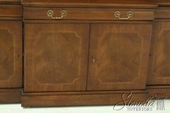46829EC: KARGES Georgian Mahogany Breakfront w. Convex Glass