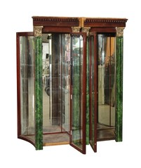 Pair of Neoclassical Built in Display Cabinets