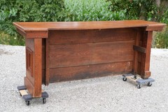 Antique Store Counter Wood Bar Kitchen Island industrial loft vintage tabletop