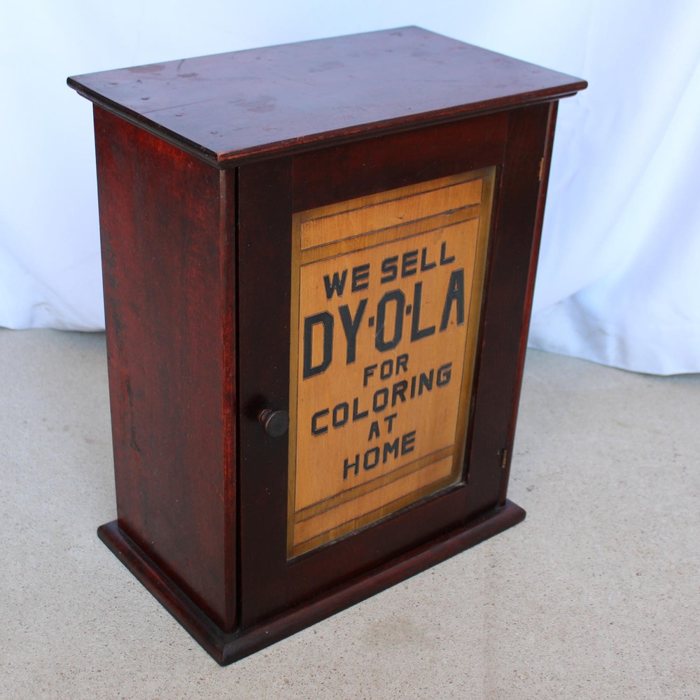 Antique Country Store Advertising Dye Cabinet – Dy-O-La Dyes
