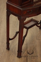 Chinese Chippendale Style Mahogany Vitrine Display Cabinet