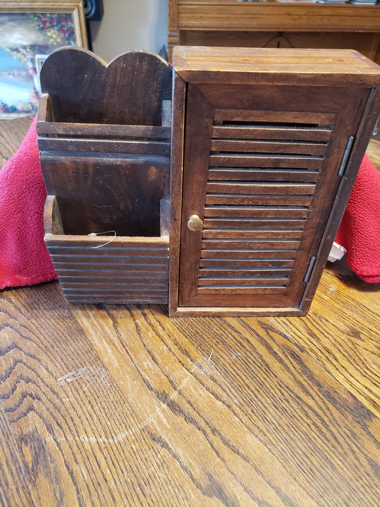 Handmade antique Key and mail wall Cabinet OLD