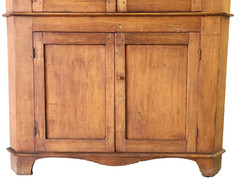 Corner CABINET Cupboard, Ohio, attr Shaker Union Village, Walnut, early1800 80″t