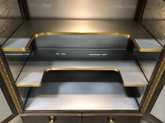 Jeffery Bilhuber For Henredon “Barclay Street” Bar Cabinet; Walnut & Nickel Trim