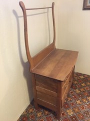 Antique Oak Wash Stand w/ Towel Rack