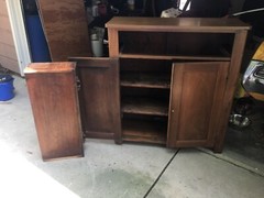 Antique Solid Walnut Country Primitive Jelly Cupboard Cabinet Circa 1850’s