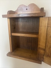Rustic Solid Wood Hanging Medicine Spice Cabinet Primitive Custom Made Vintage
