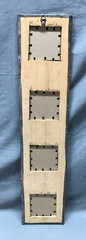 VTG 5×23 Multi Quad 3″ Heart Photo Tin Ceiling Metal Picture Frame Old 1849-25B
