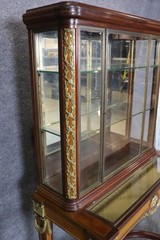 Bronze Mounted French Louis XVI Style Vitrine Display Cabinet