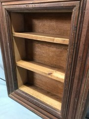 VTG Varnished Wood Moulding 21×28 Wall Mounted Shadow Box Spice Rack 1151-25B