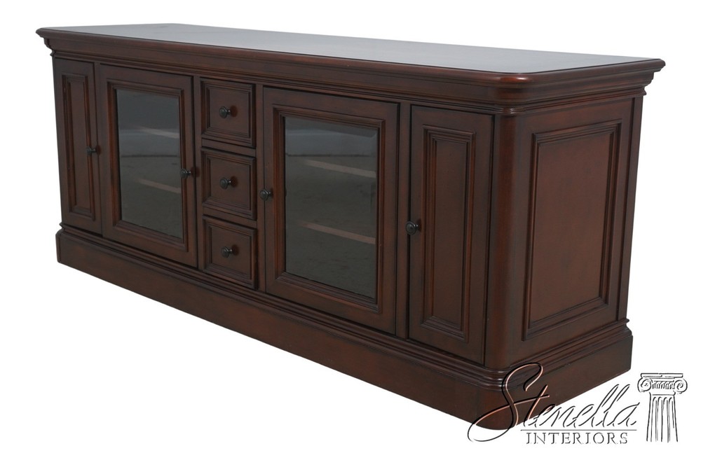 F72032: Cherry TV Media Cabinet w. Glass Doors