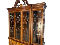COUNCIL BANDED MAHOGANY INLAID CHINA CLOSET
