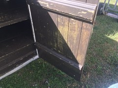 Antique Handmade Wood Primitive Cabinet Original Hardware 32-1/2 X33 X 21-1/2