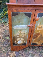Antique Style Painted Hutch Marie Colette Charming Primitive Faux Finish