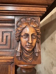 Vitrine, Louis XVI Vernis Martin Style, Carved Walnut fromFrance 1860