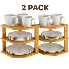 2-Pack Plate 10 inches (L) x 10 (W) x 9.5 (H), Bamboo 2-pack