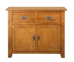 MISSION 2 DOOR 2 DRAWER CABINET – MICHAEL’S CHERRY