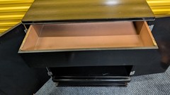 Grand Rapids Heritage Art Deco & Hollywood Regency black lacquer Cabinet USA