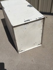 Vintage Antique Old Galvanized Steel Metal Bread Cake Safe Box Cabinet Cub board