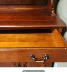 1971 Solid Cherry China Cabinet w/ Lenox Mount Vernon Provenance – Excellent…