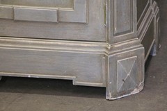 Neoclassical Painted Light Green Entertainment Cabinet