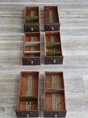Antique 6 Drawer Library Card Catalog Dovetail Library Bureau Sole Maker
