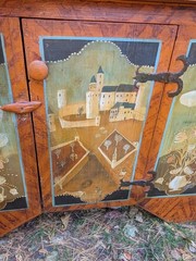 Antique Style Painted Hutch Marie Colette Charming Primitive Faux Finish