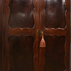 George III Mahogany Architectural Corner Cupboard