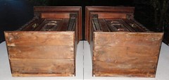2 1800’s Antique Hanging Wall Cabinet English Colonial Cupboard 28 x 21 x 15″