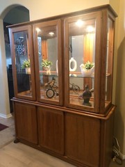 custom made solid oak china cabinet