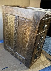 GLOBE WERNICKE OAK RARE COUNTER TOP FILE CABINET