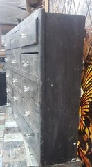 1930’s Custom Made Electronics Store Multi Drawer Wood Cabinet GS00718