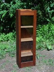 Antique Solid Oak Glass Front Chimney Cabinet Bookcase Display Case Cupboard