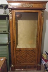 Antique French Ormolu Parlor Cabinet, with brass accent pieces