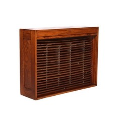 Antique Oak Roll Front Cabinet Circa 1920