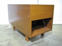 1950s George Nelson For Herman Miller Table Lamp With Glass Top & Single Drawer’