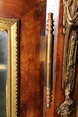 Francois Linke Attributed Louis XV Figural Bronze Ormolu Mahogany Vitrine