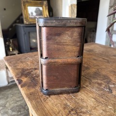 Unusual Draws Slim And Long Wooden Two Tier Vintage Shop Display Unit England