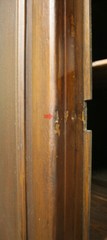 Antique Vintage Wood Wooden Bowed Glass Curio China Cabinet Server Breakfront