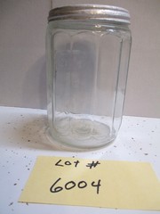 Hoosier cabinet Original “COLONIAL Style ” Tea Spice Jar Embossed Lot # 6004