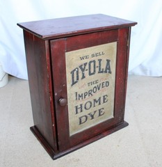 Antique Country Store Advertising Dye Cabinet – Dy-O-La Dyes