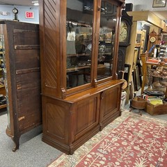Incredible Eastlake Two Piece Antique Paine’s Furniture Breakfront Cabinet