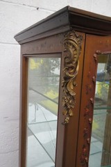 French Late 1800s Painted Vitrine Display Curio Cabinet Cupboard 5607