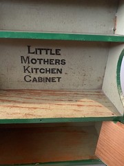 Vintage Little Mothers Wood Toy Kitchen Hutch Cupboard Cabinet 12” x 10.75”