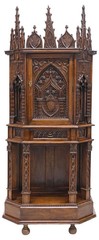 Cupboard / Cabinet, Credence, French, Gothic Revival, Highly Carved, Oak, 1800’s