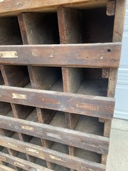 Antique Vintage Display Cabinet Wood Cubby Parts Bin Apothecary Nesting Prim