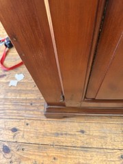 Antique Cherry Pa dutch cupboard step back farm house colonial country cabinet
